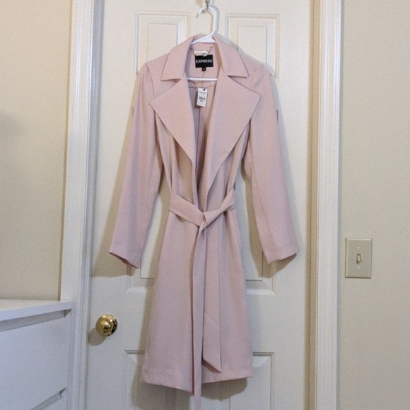 NWT Express Trench Jacket Pink size XS - Picture 2 of 5